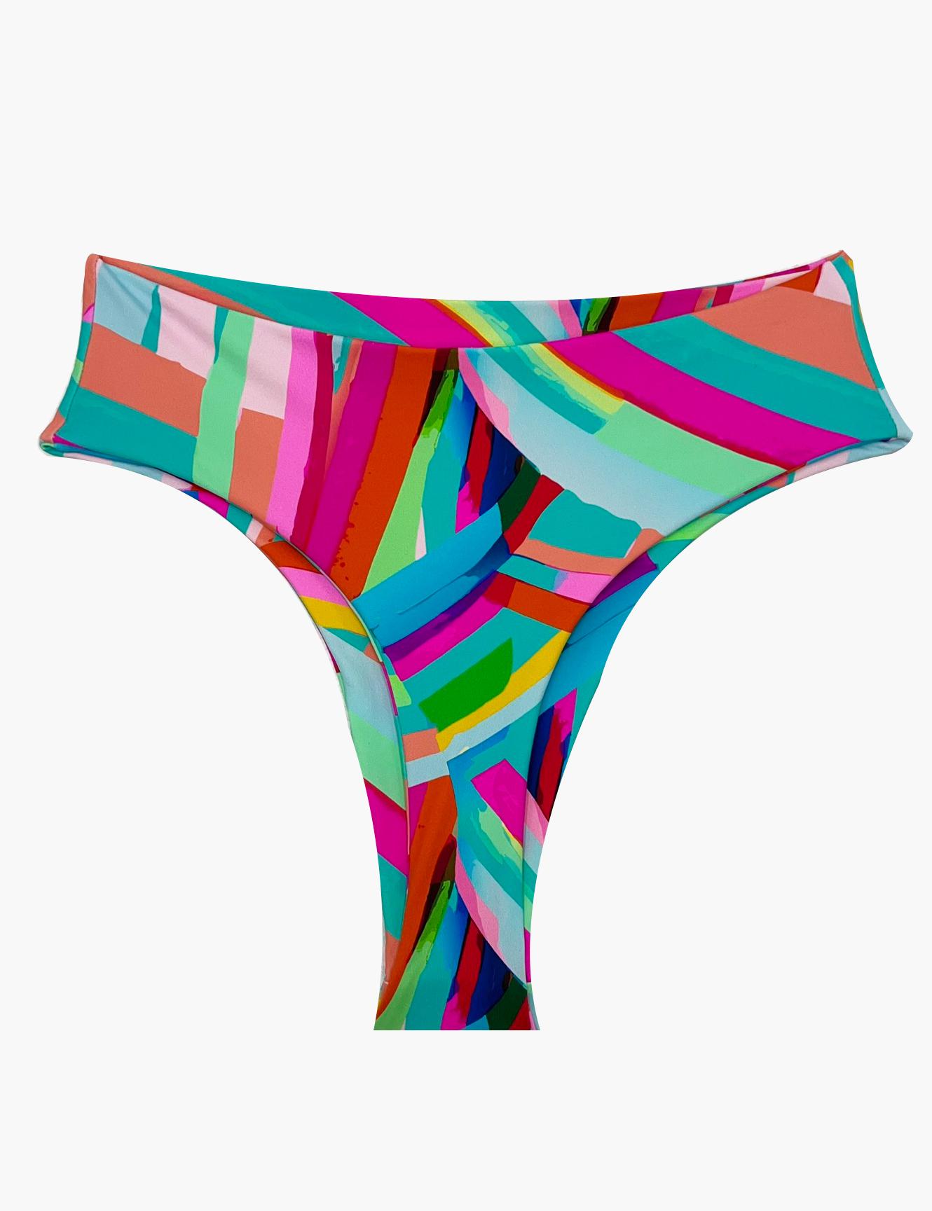 TANGA LICRA MUJER SAMIA VERDE BIKINI PIN UP ESTAMPADO - 2