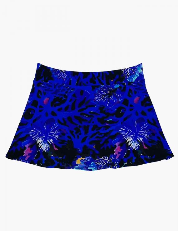 BIKINI LICRA MUJER SAMIA AZUL CALZÓN FALDA ESTAMPADO - 4