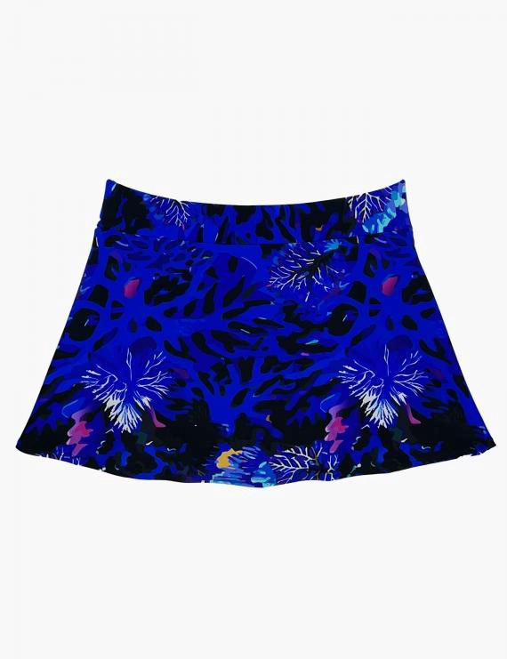 BIKINI LICRA MUJER SAMIA AZUL CALZÓN FALDA ESTAMPADO - 9