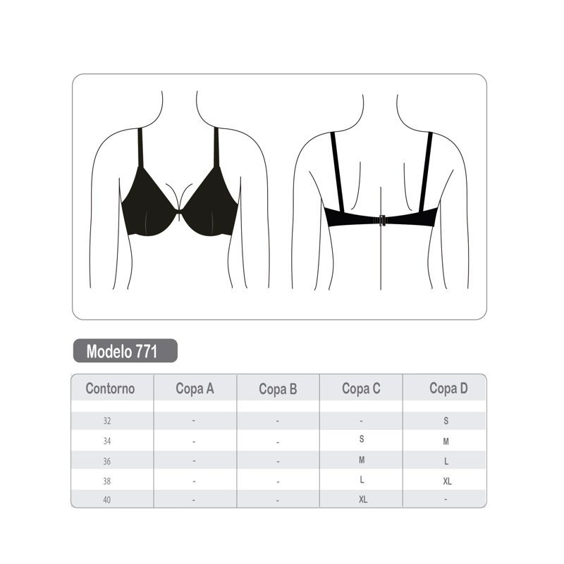 SOSTÉN LICRA MUJER SAMIA NEGRO BIKINI TIPO CON BARBA - 3