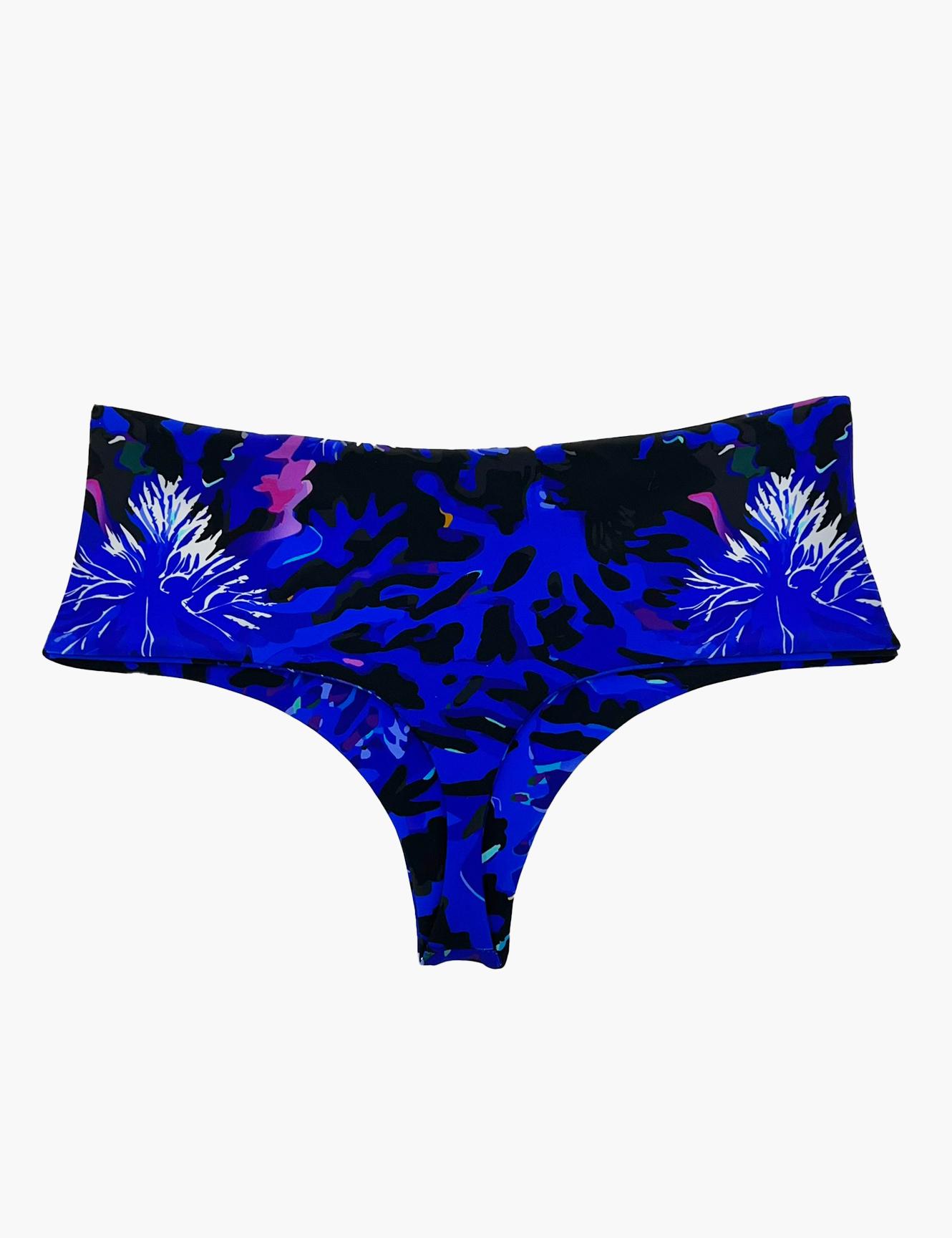 BIKINI LICRA MUJER SAMIA MORADO CALZÓN COLALESS TIRO ALTO ESTAMPADO - 3