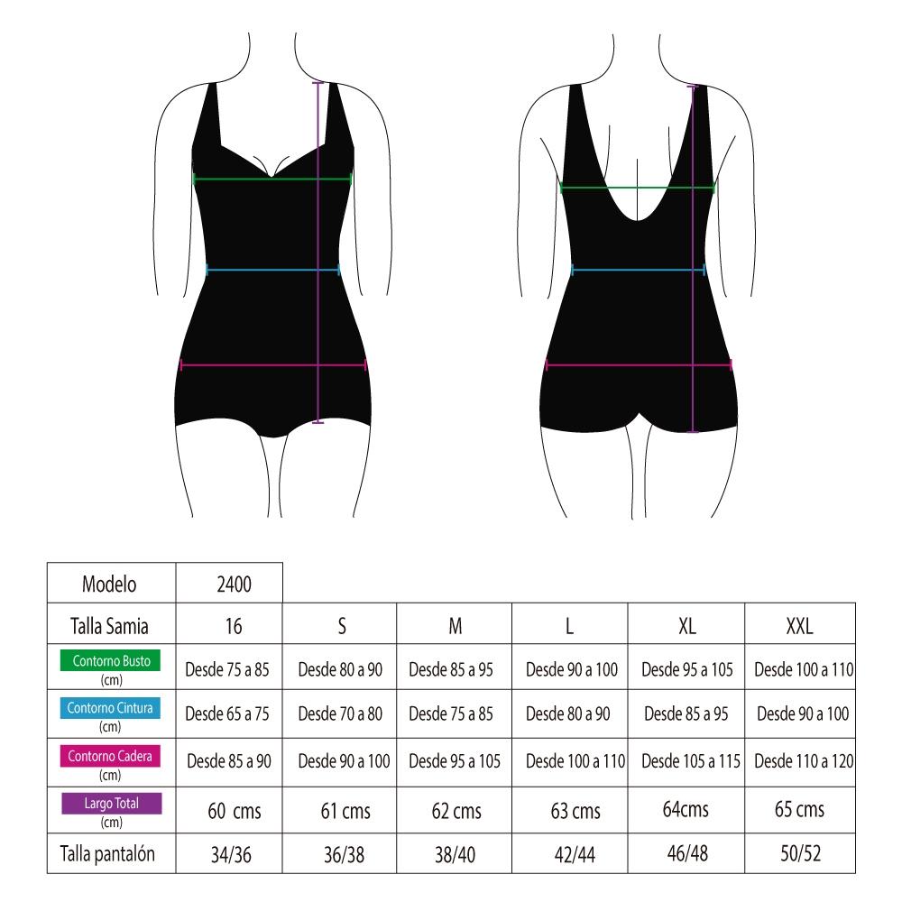 TRAJE BAÑO LICRA MUJER SAMIA AZUL NATACIÓN PIERNA CORTA - 4