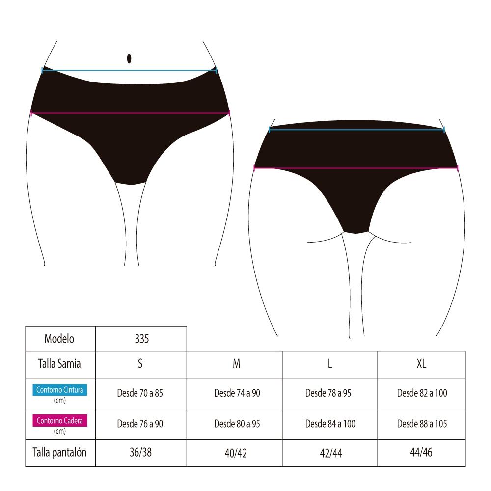 BIKINI LICRA MUJER SAMIA BEIGE CALZÓN CADERA AJUSTABLE ESTAMPADO - 4