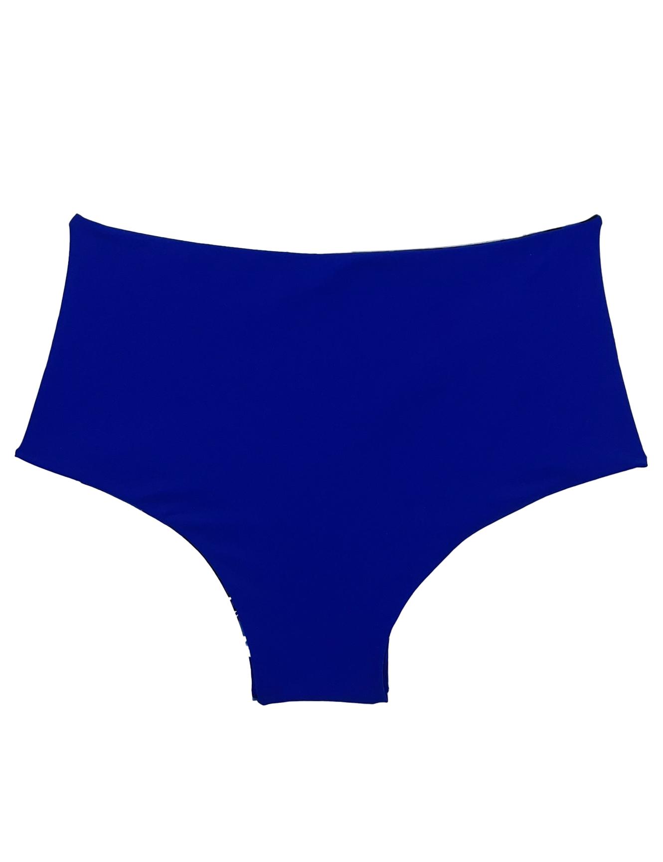 TANGA LICRA MUJER SAMIA AZUL BIKINI PIN UP REVERSIBLE ESTAMPADO - 6
