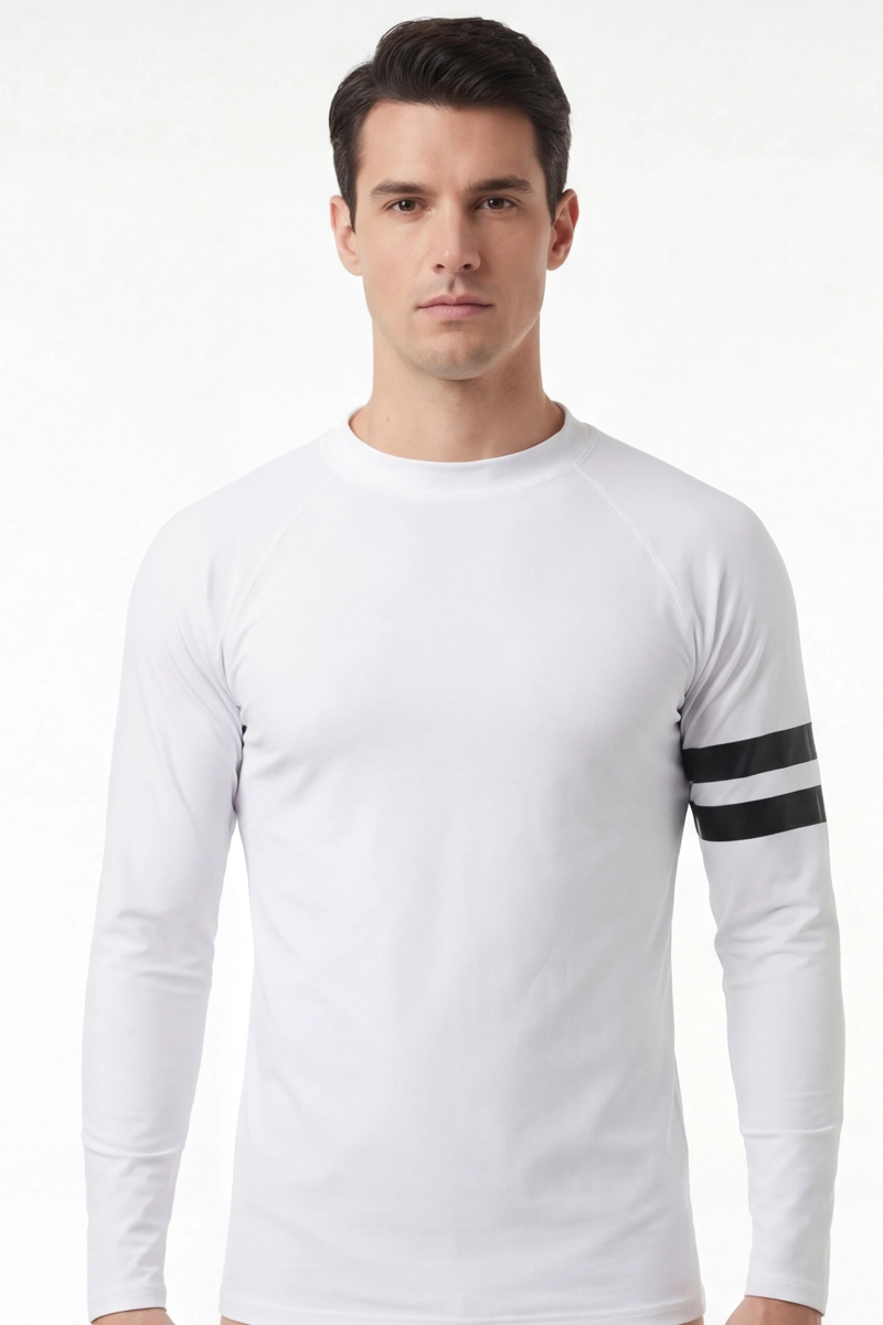 POLERA LICRA HOMBRE SAMIA BLANCO PROTECCIÓN UV - 1