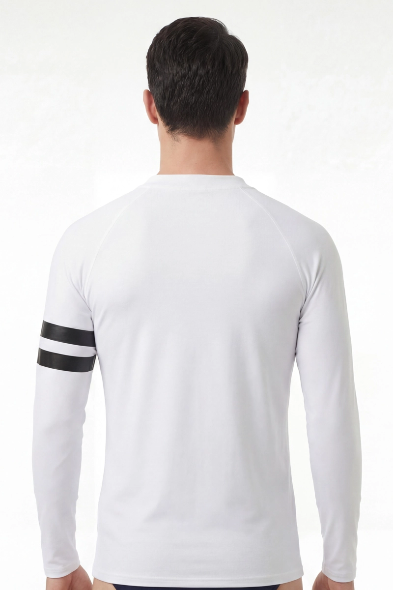 POLERA LICRA HOMBRE SAMIA BLANCO PROTECCIÓN UV - 2
