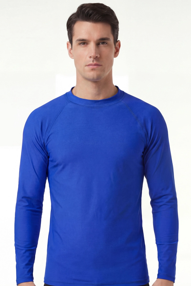POLERA LICRA HOMBRE SAMIA AZUL MARINO PROTECCIÓN UV - 1
