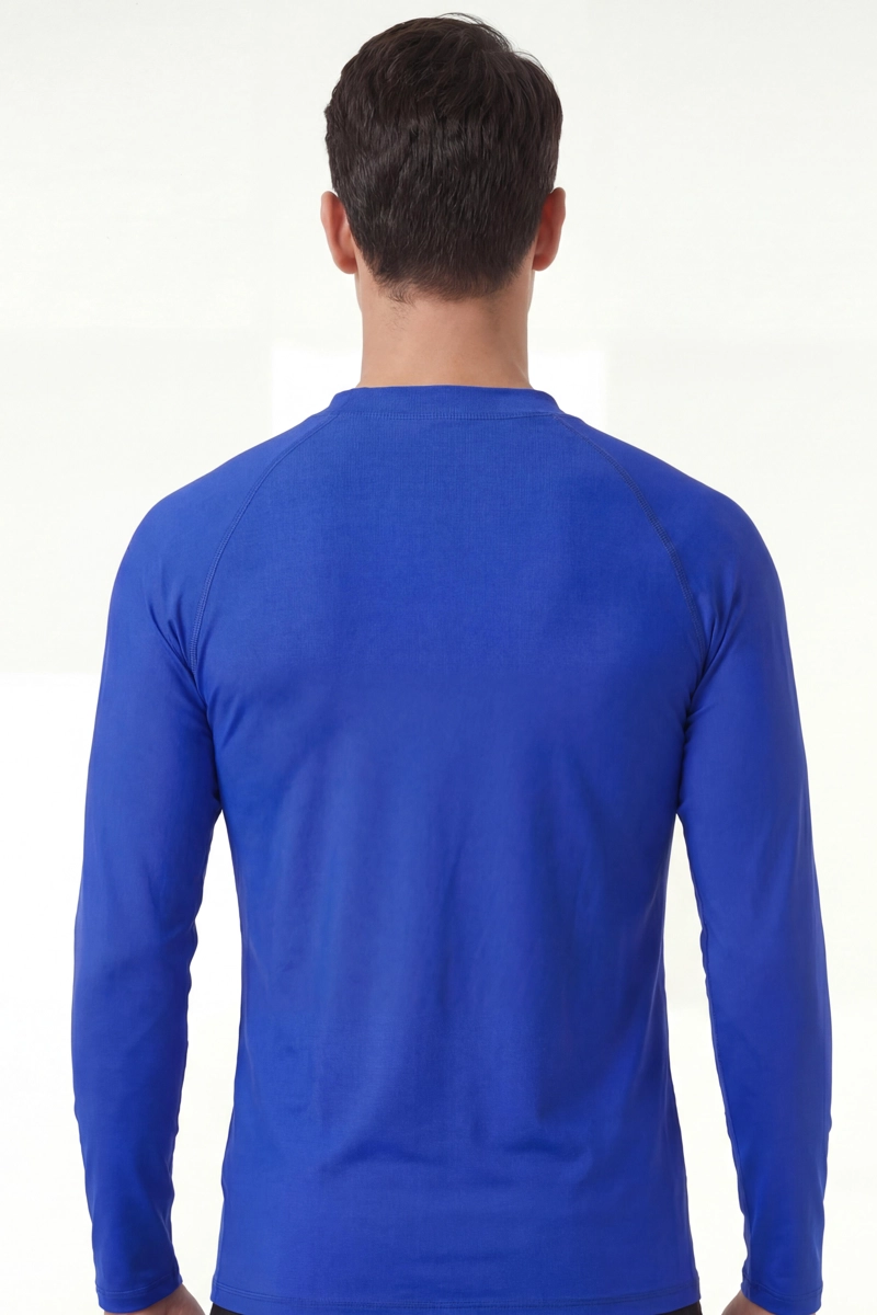 POLERA LICRA HOMBRE SAMIA AZUL MARINO PROTECCIÓN UV - 2