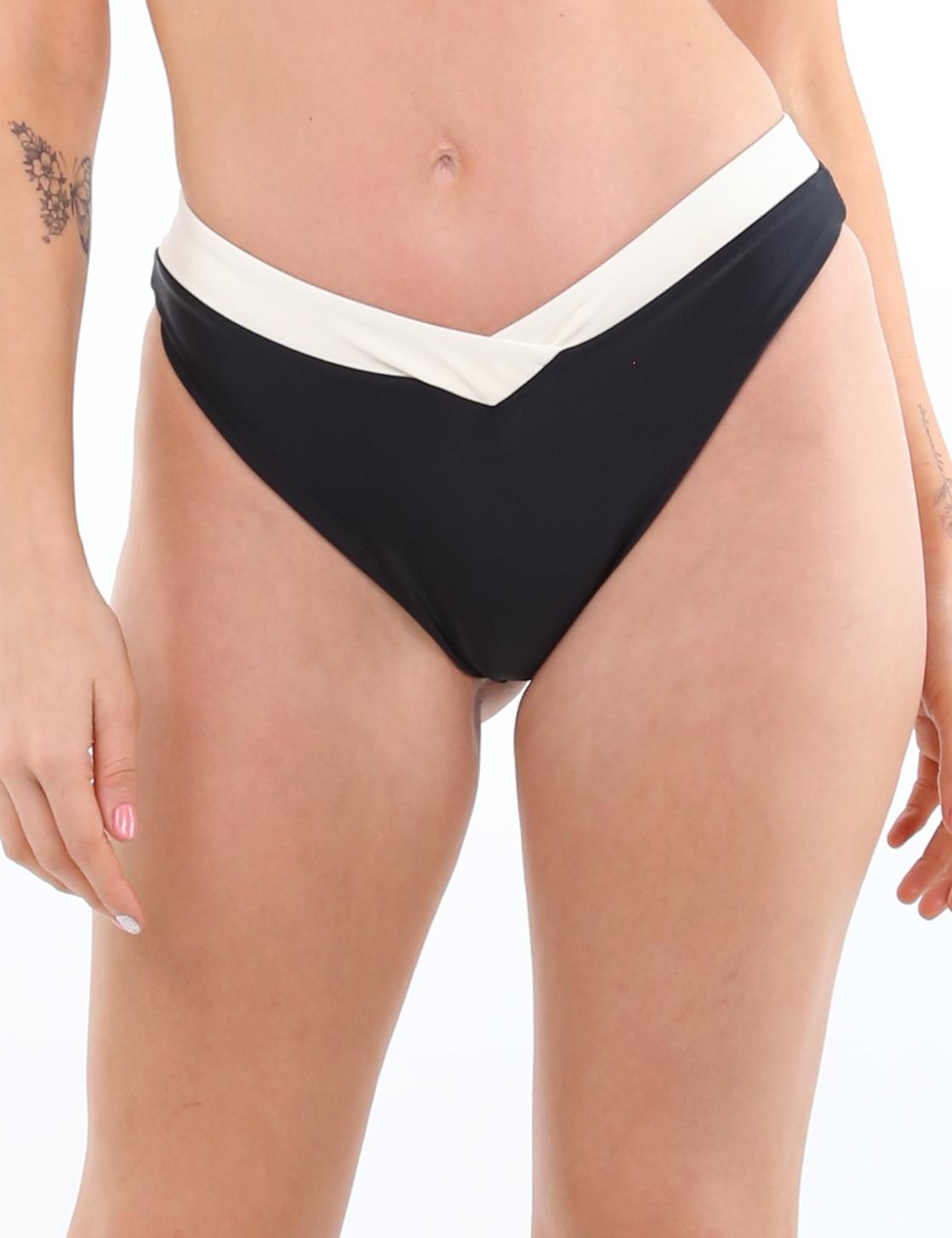 TANGA LICRA MUJER SAMIA BEIGE BIKINI EN V - 1