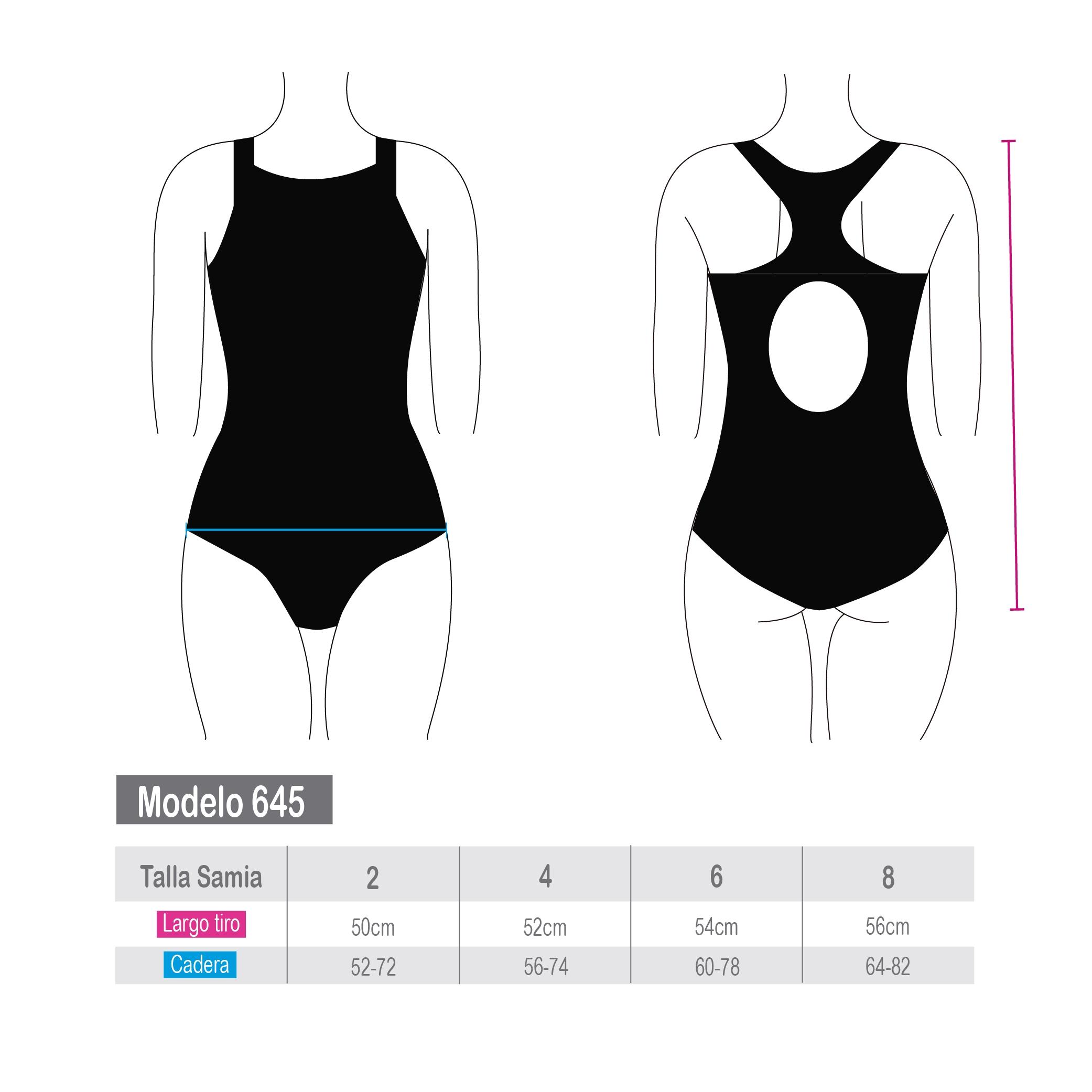 TRAJE BAÑO LICRA NIÑA SAMIA NEGRO DEPORTIVO - 3
