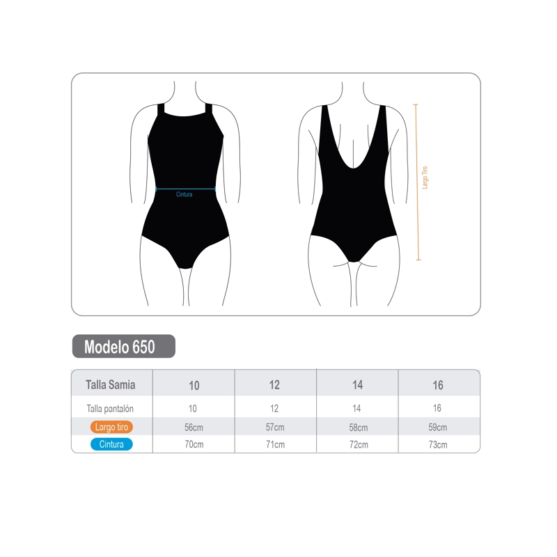 TRAJE BAÑO LICRA NIÑA SAMIA AZUL MARINO DEPORTIVO - 3
