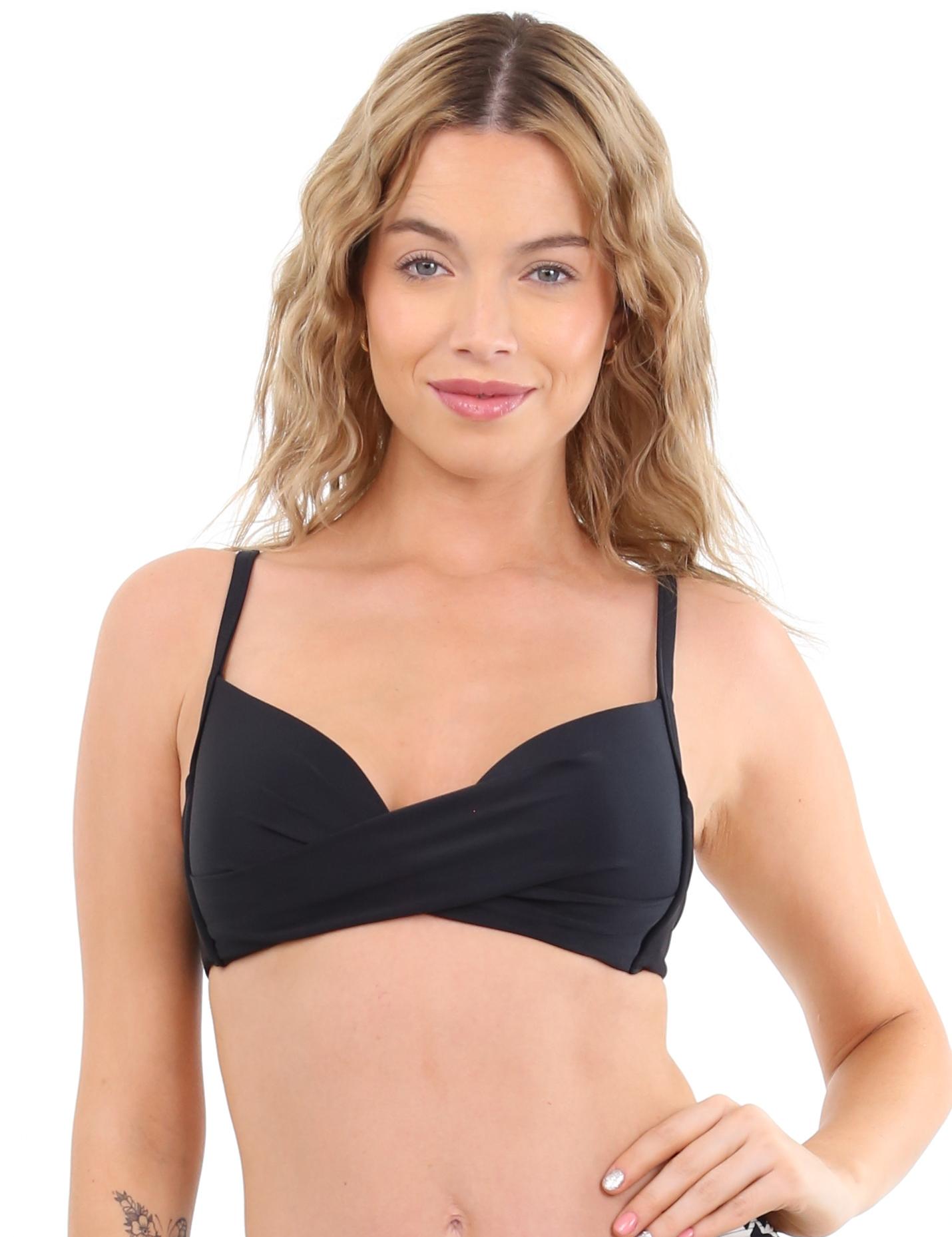 SOSTÉN LICRA MUJER SAMIA NEGRO BIKINI ESTILO DRAPEADO - 2