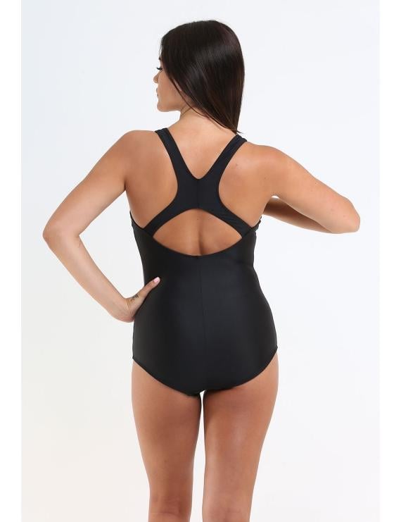 TRAJE BAÑO LICRA MUJER SAMIA AZUL CON ESPALDA TIPO NADADOR - 3