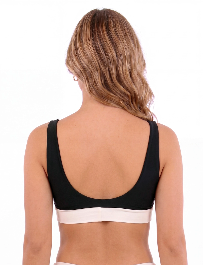 PETO LICRA MUJER SAMIA BEIGE BIKINI NUDO - 2