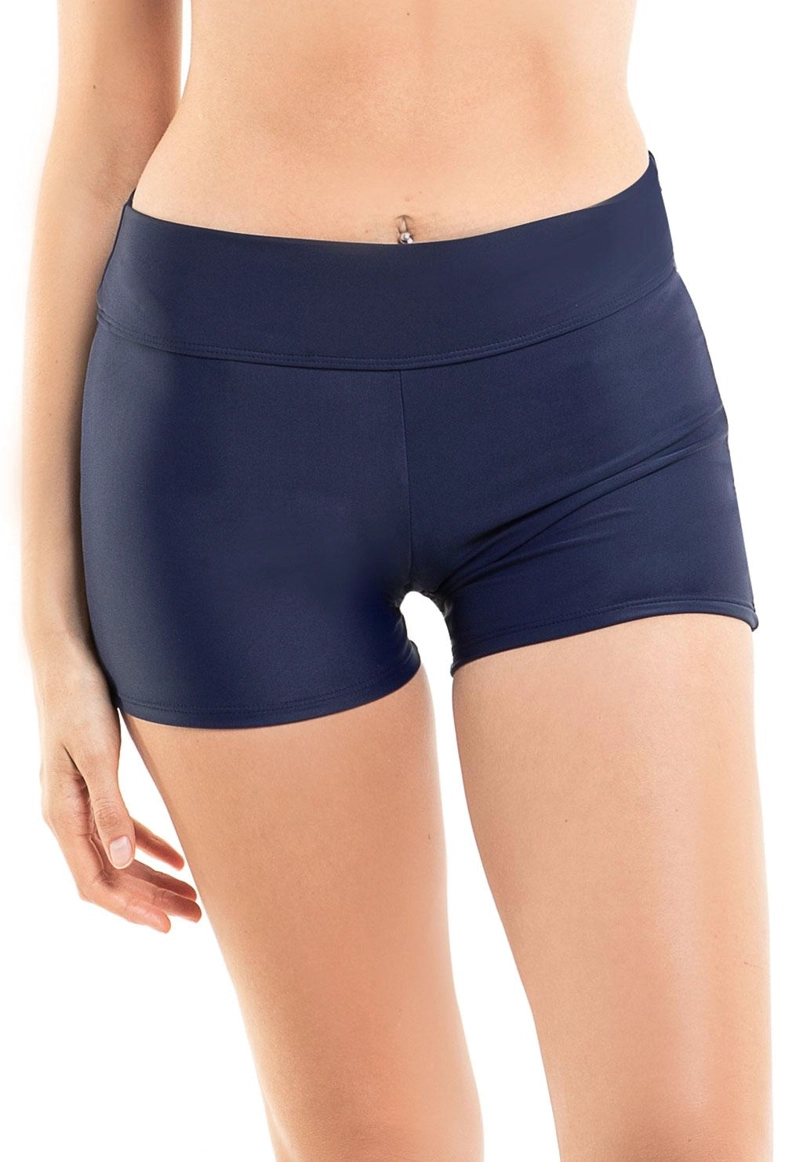 TRAJE BAÑO LICRA MUJER SAMIA AZUL MARINO BIKINI HOT-PANT - 1