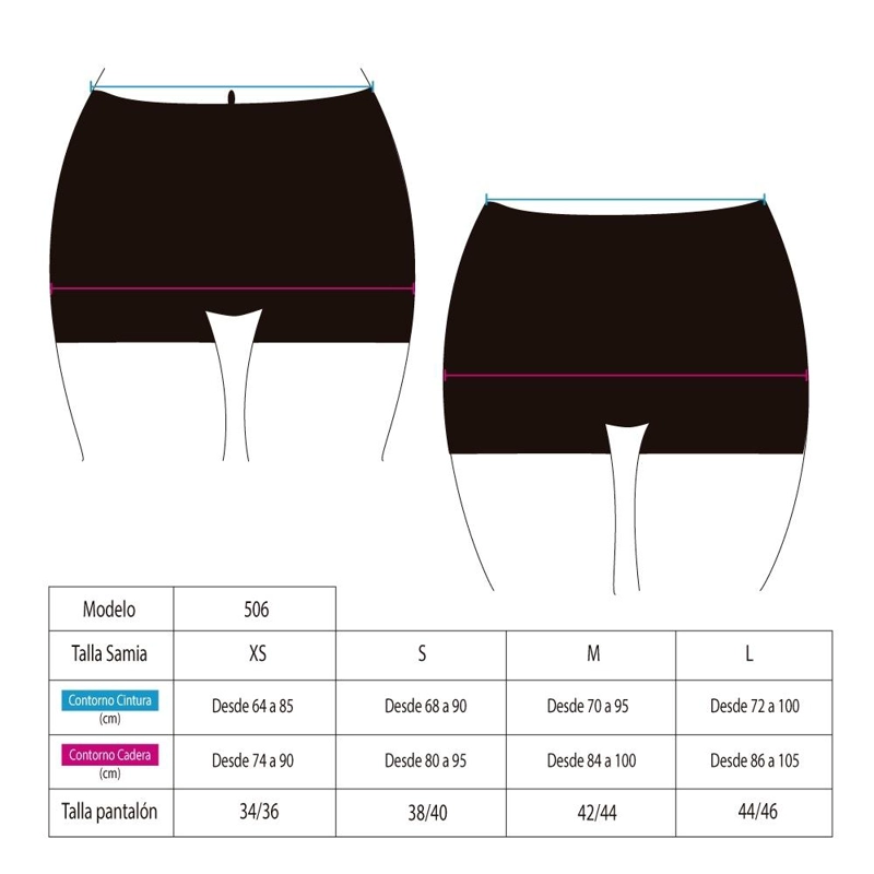 TRAJE BAÑO LICRA MUJER SAMIA AZUL MARINO BIKINI HOT-PANT - 3