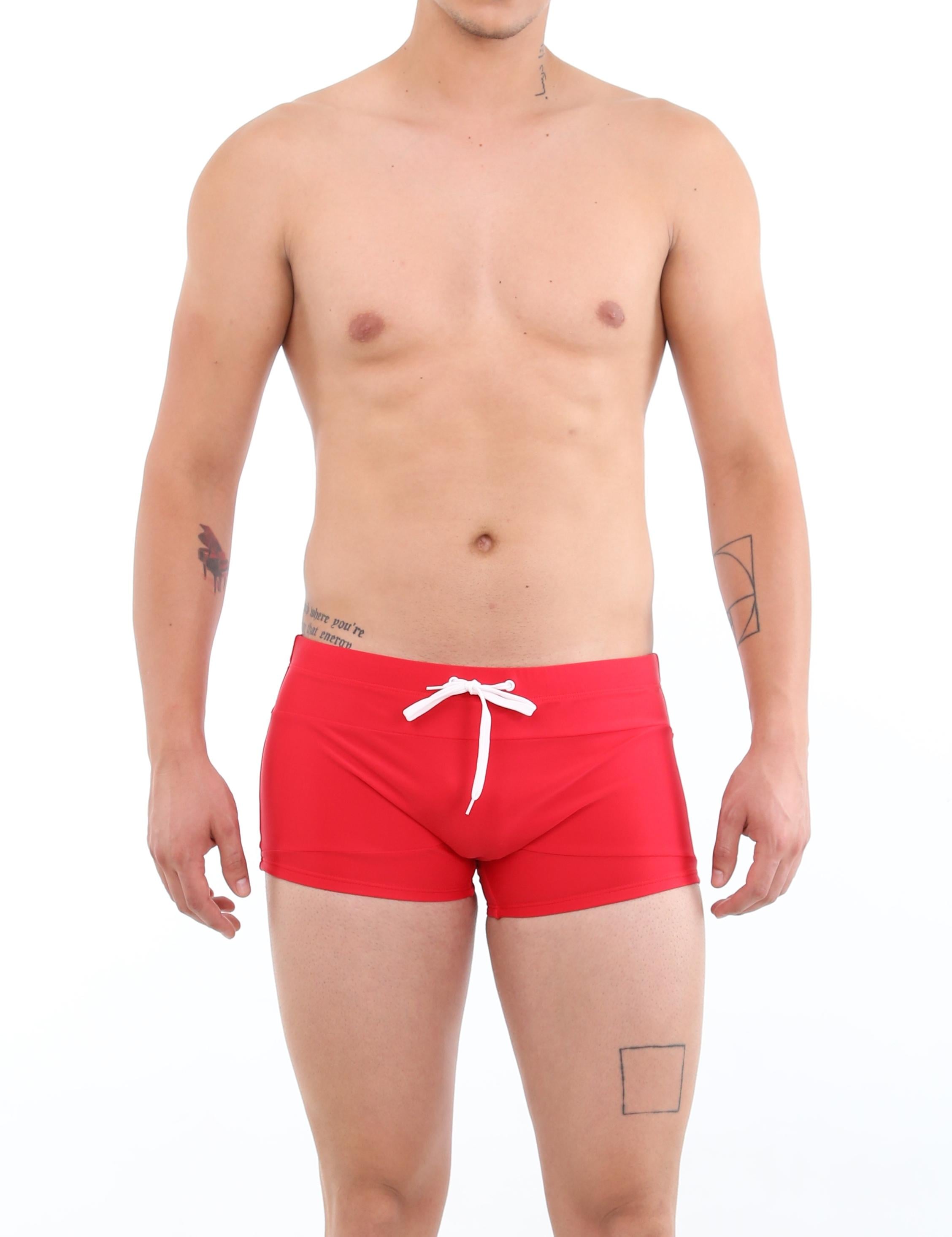 SHORT LICRA HOMBRE SAMIA ROJO BÓXER - 1