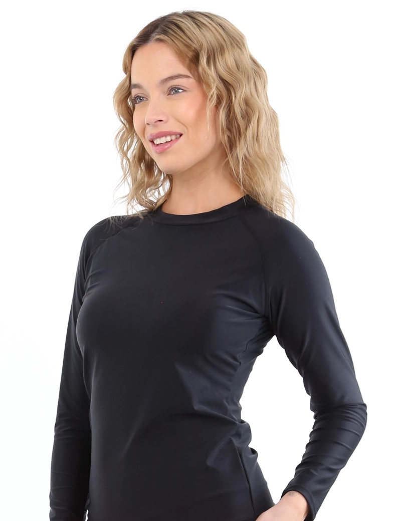 POLERA LICRA MUJER SAMIA NEGRO PROTECCIÓN UV - 1