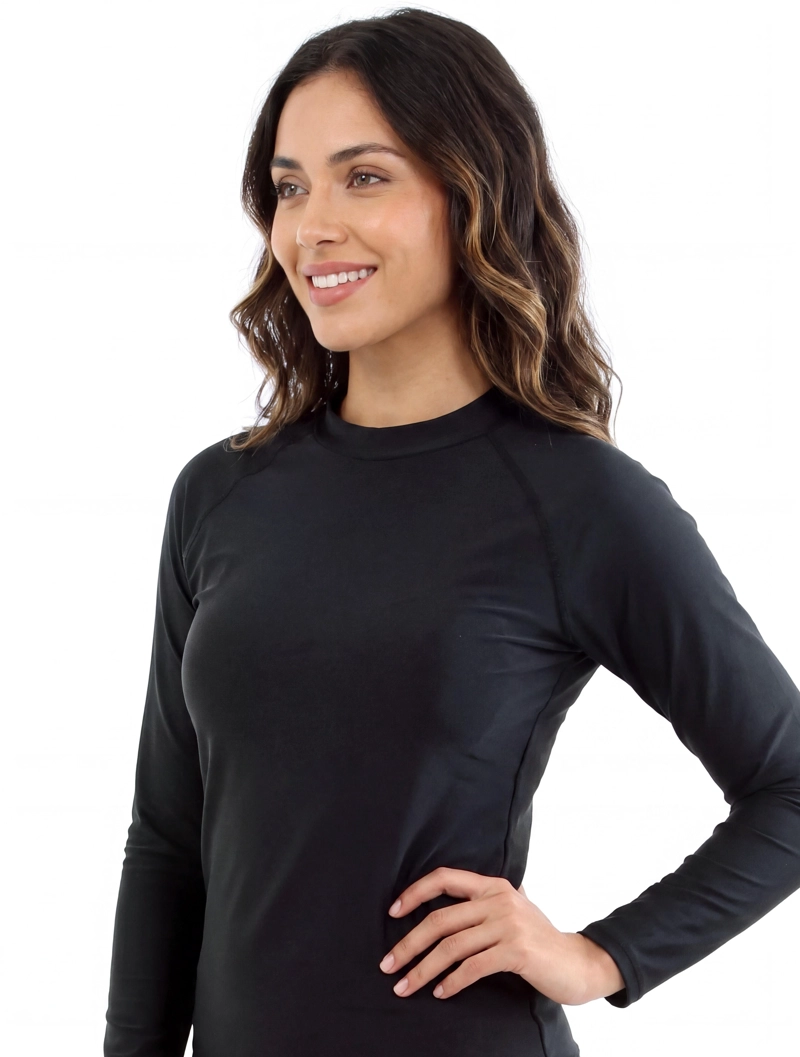 POLERA LICRA MUJER SAMIA NEGRO PROTECCIÓN UV - 2
