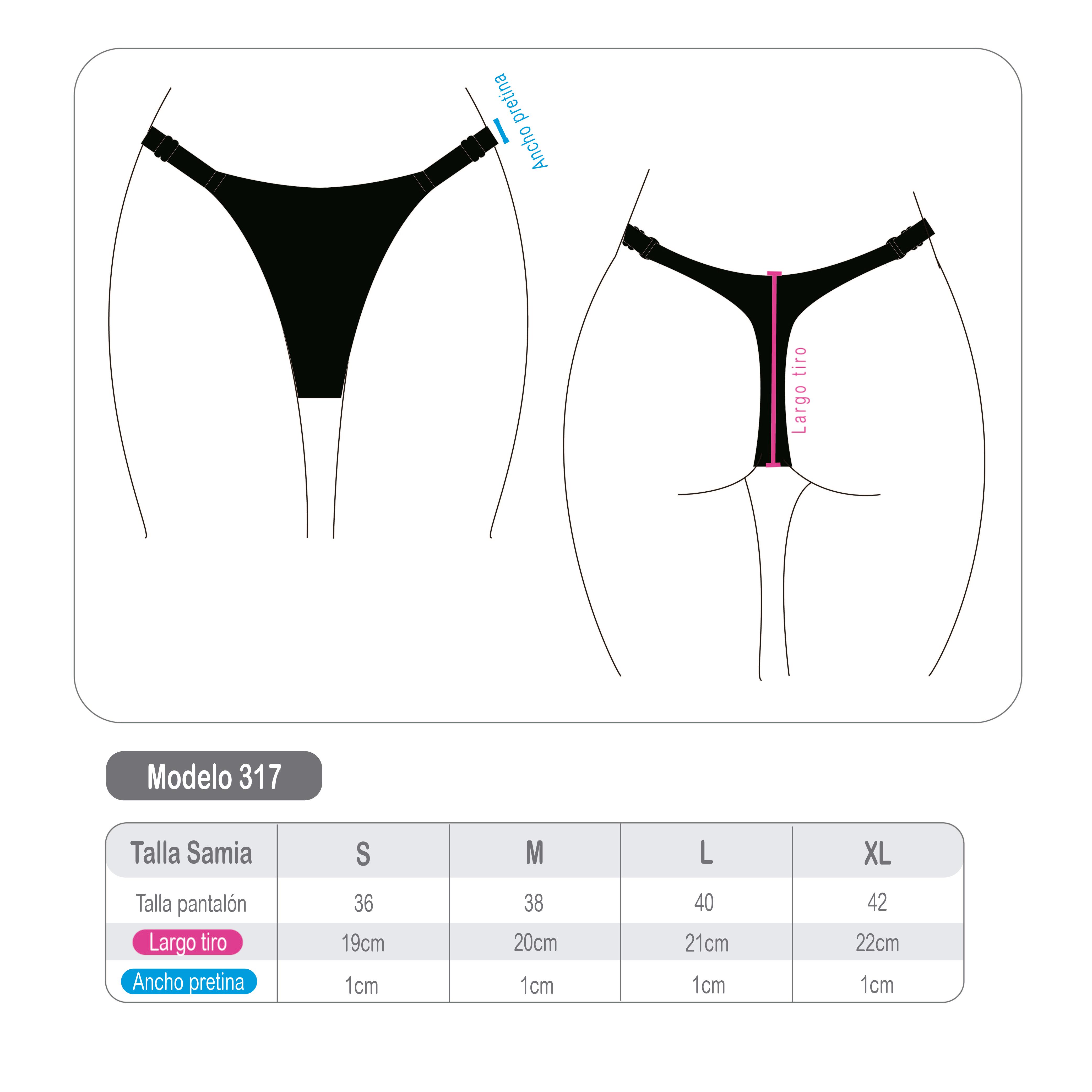 COLALESS LICRA MUJER SAMIA AZUL BIKINI AJUSTE LATERAL ESTAMPADO - 4
