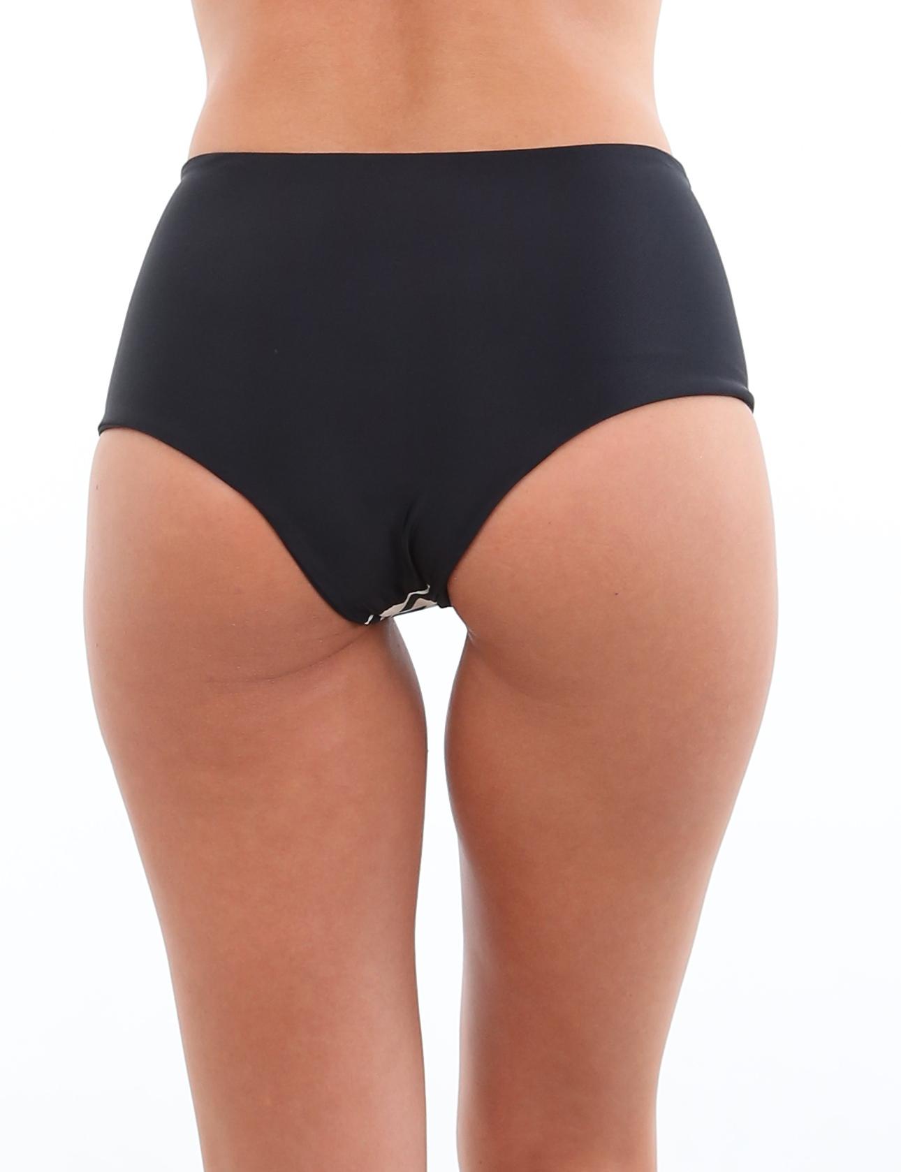 TANGA LICRA MUJER SAMIA BEIGE BIKINI PIN UP REVERSIBLE ESTAMPADO - 3