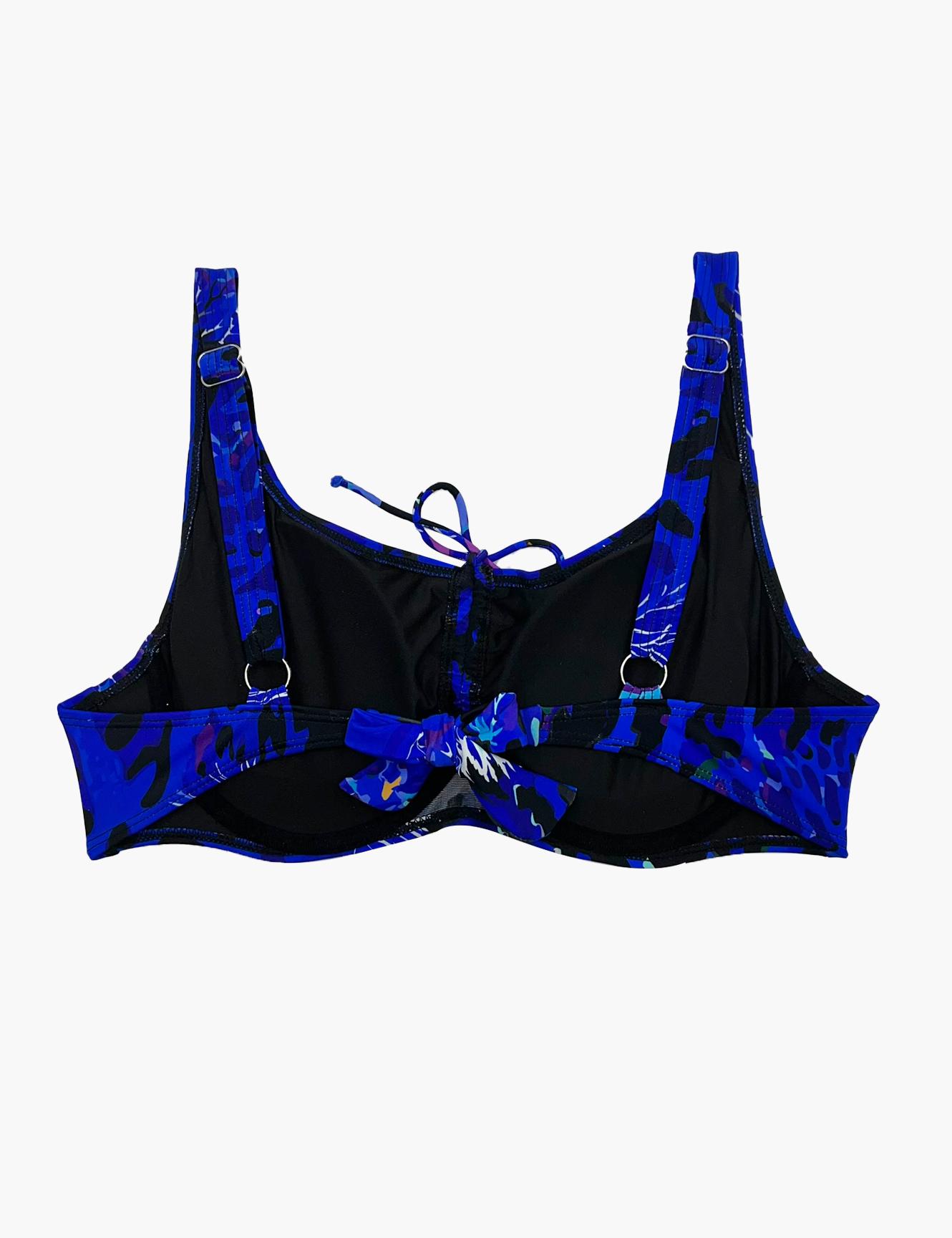 SOSTÉN LICRA MUJER SAMIA AZUL BIKINI COPA C-D BLANDA ESTAMPADO - 2