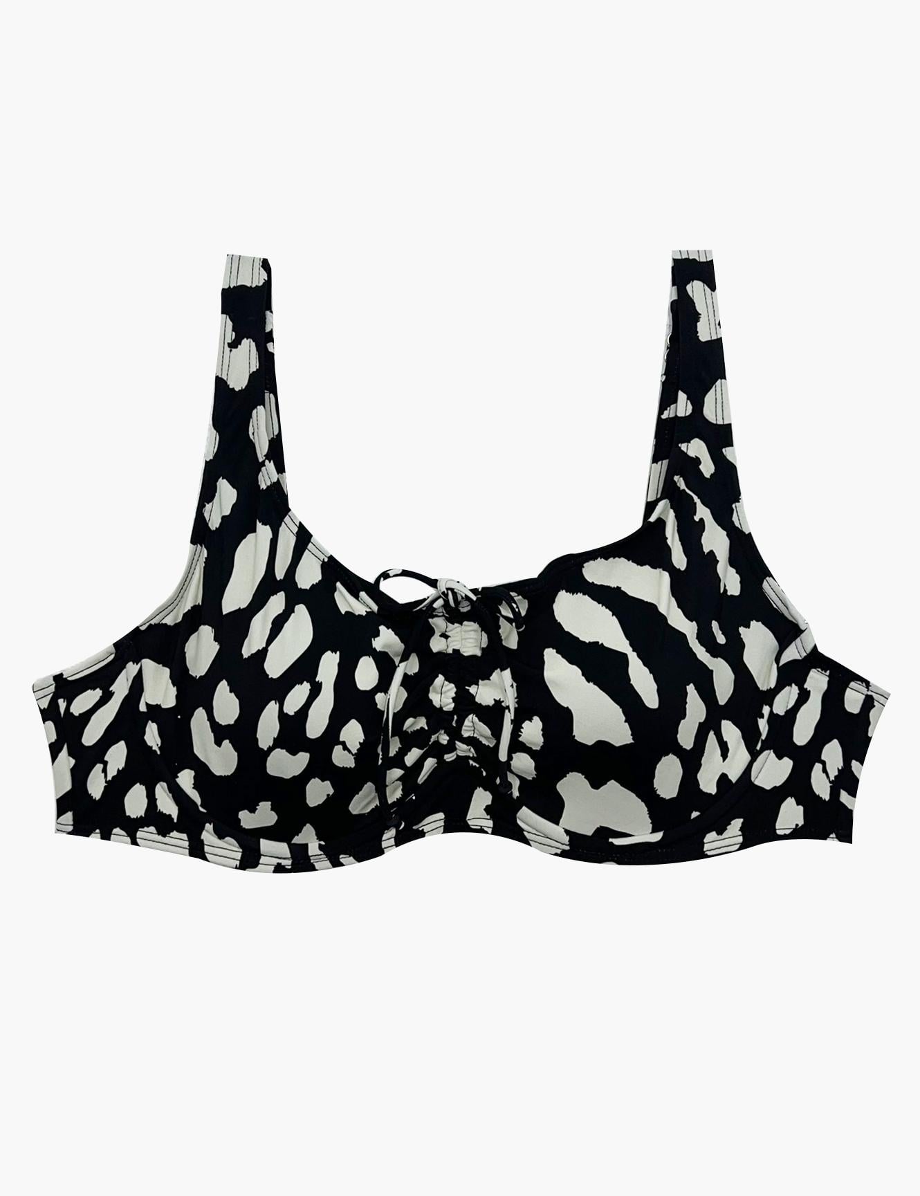 SOSTÉN LICRA MUJER SAMIA BEIGE BIKINI COPA C-D BLANDA ESTAMPADO - 1