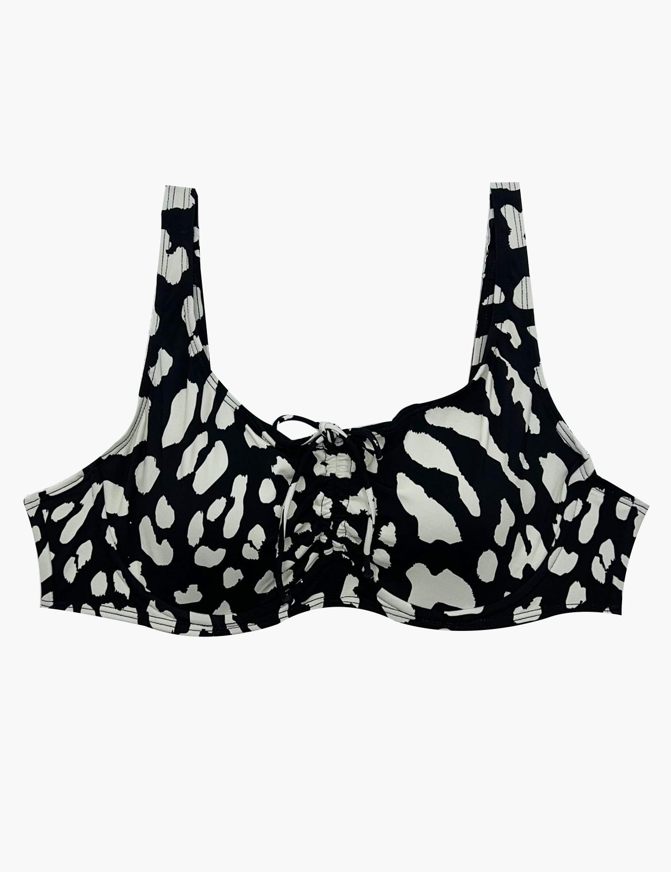 SOSTÉN LICRA MUJER SAMIA BEIGE BIKINI COPA C-D BLANDA ESTAMPADO - 1