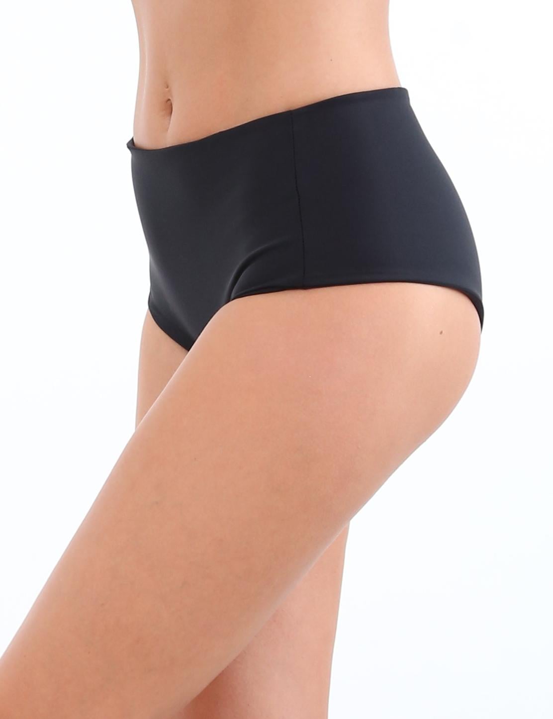 TANGA LICRA MUJER SAMIA NEGRO BIKINI PIN UP REVERSIBLE - 1