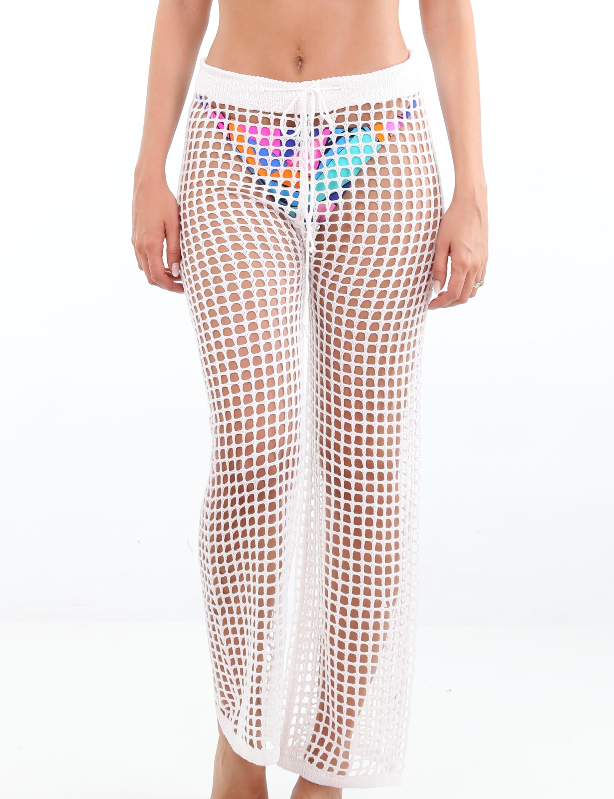 SALIDA PLAYA ALGODÓN MUJER SAMIA BLANCO TIPO PANTALÓN - 2