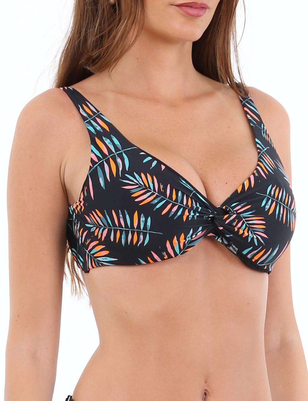 SOSTÉN LICRA MUJER SAMIA NEGRO BIKINI TORCIDO ESTAMPADO - 2