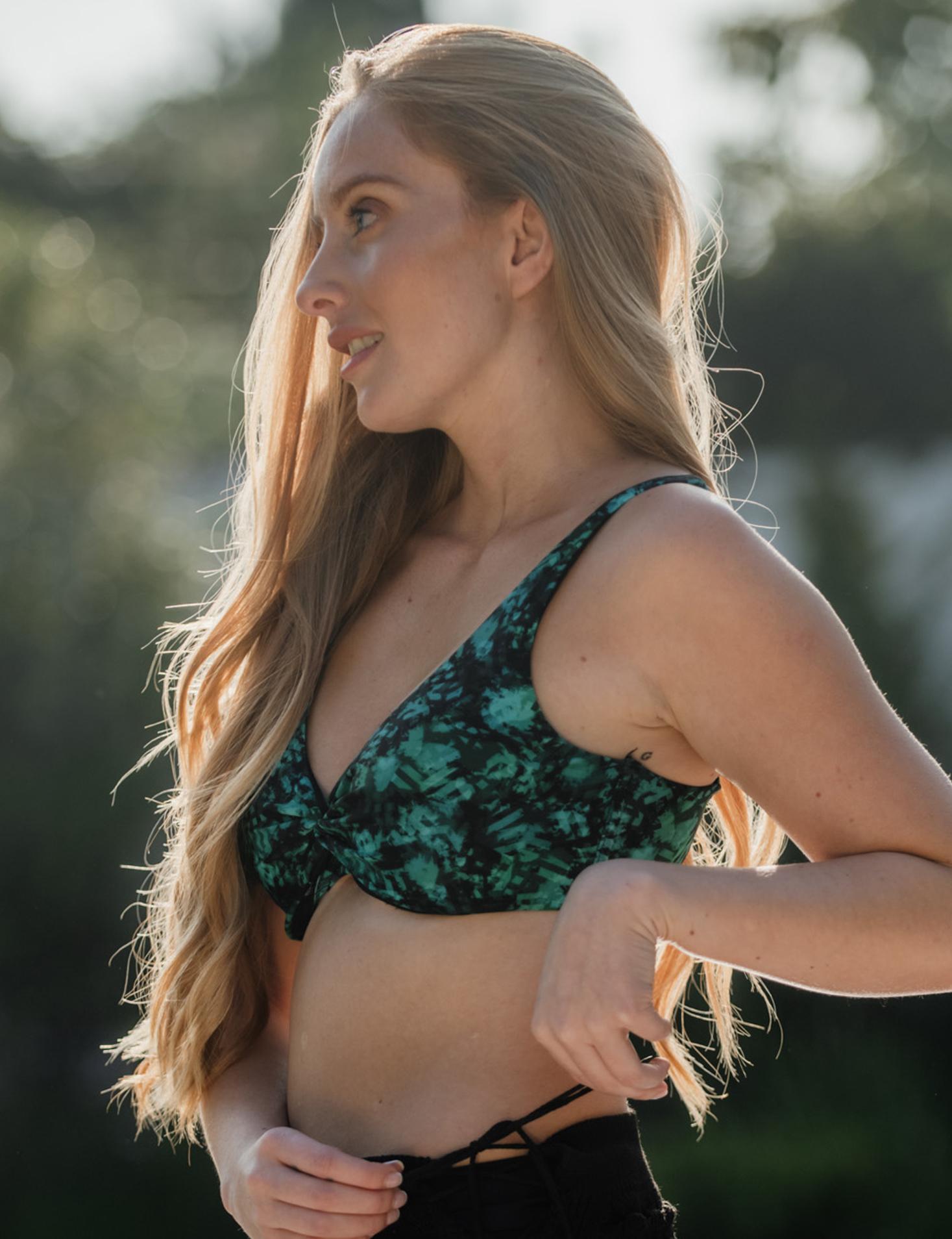 SOSTÉN LICRA MUJER SAMIA NEGRO BIKINI ESTILO TORCIDO ESTAMPADO - 5
