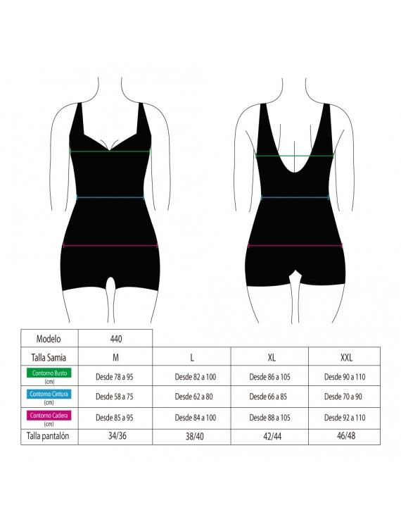 TRAJE BAÑO LICRA MUJER SAMIA ROSADO DEPORTIVO PIERNAS - 4