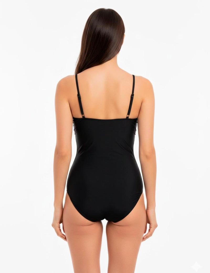 TRAJE DE BAÑO UNA PIEZA REDUCTOR STRAPLESS NEGRO - NEGRO - M - 2