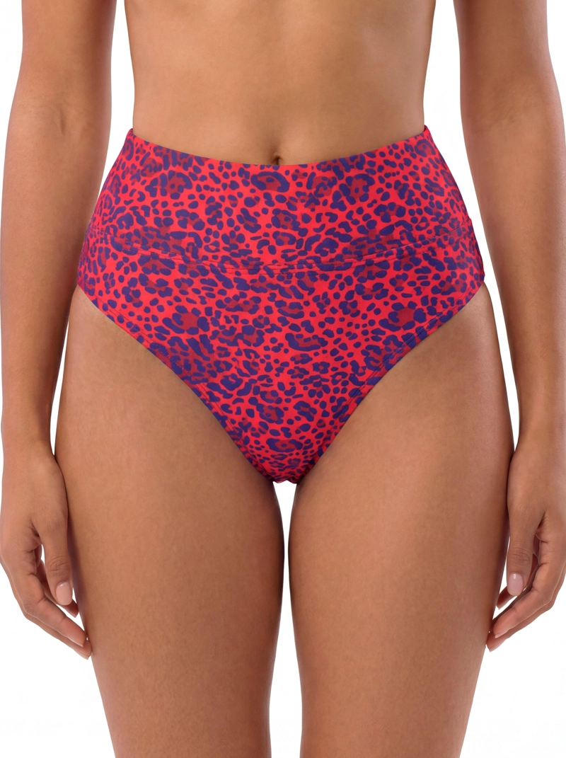 BIKINI MUJER TANGA PIN UP ANIMAL PRINT BRILLANTE - 1