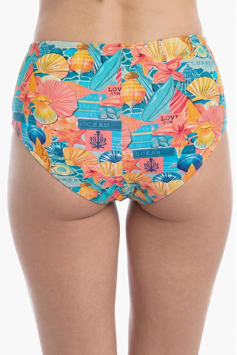 BIKINI CALZON CON AMARRA ESTAMPADO CORAL - 2