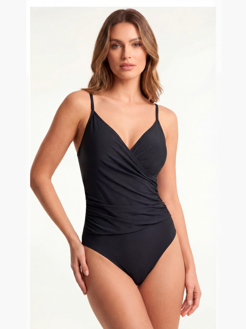 TRAJE DE BAÑO REDUCTOR NEGRO - 1