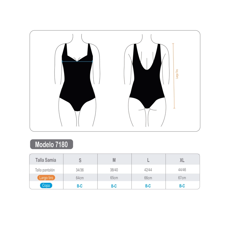 TRAJE DE BAÑO REDUCTOR NEGRO - 3