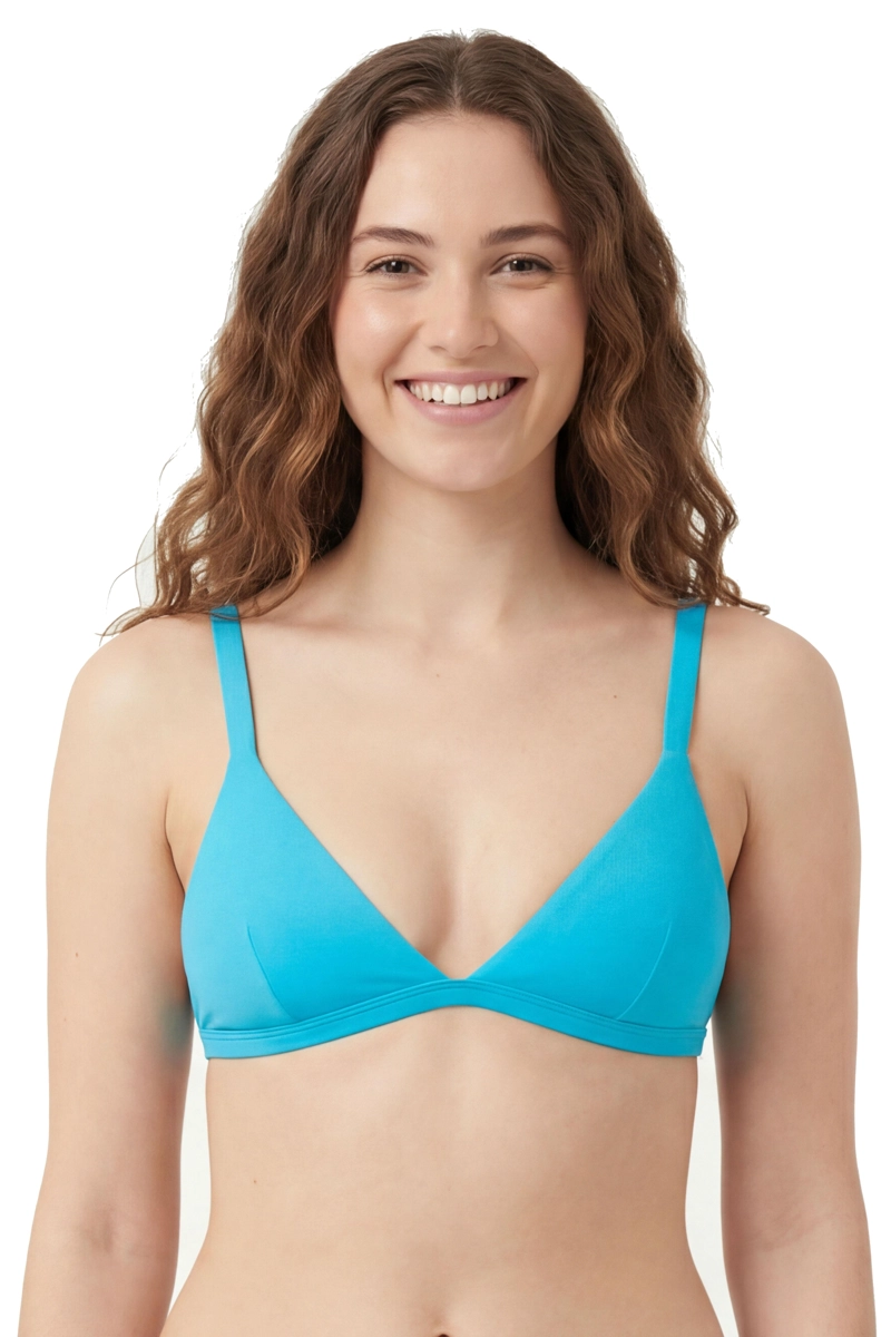 BIKINI TRIANGULO BASICO AJUSTABLE TURQUESA - 1