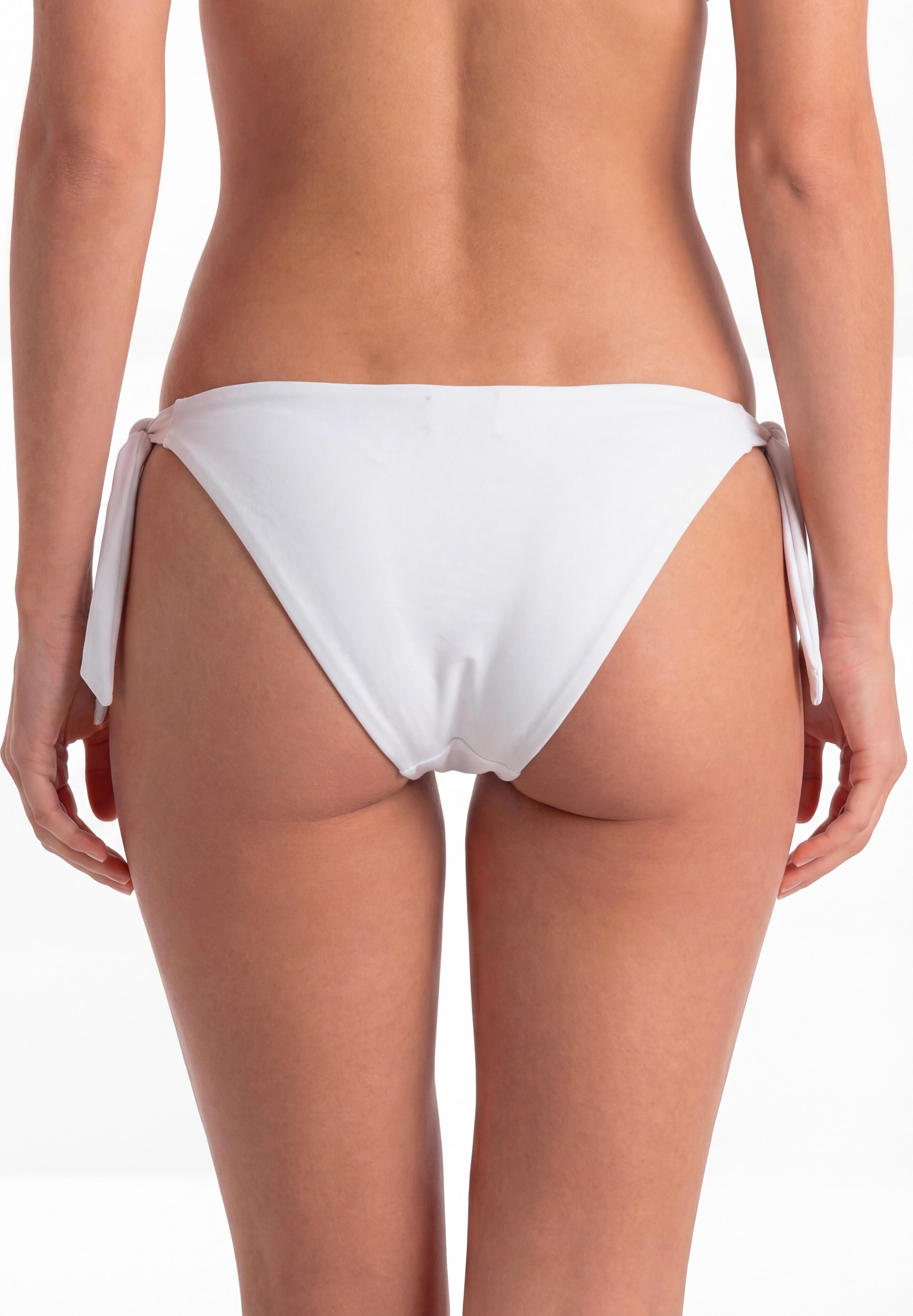 BIKINI MUJER CALZON TANGA AMARRAS BLANCO - 2
