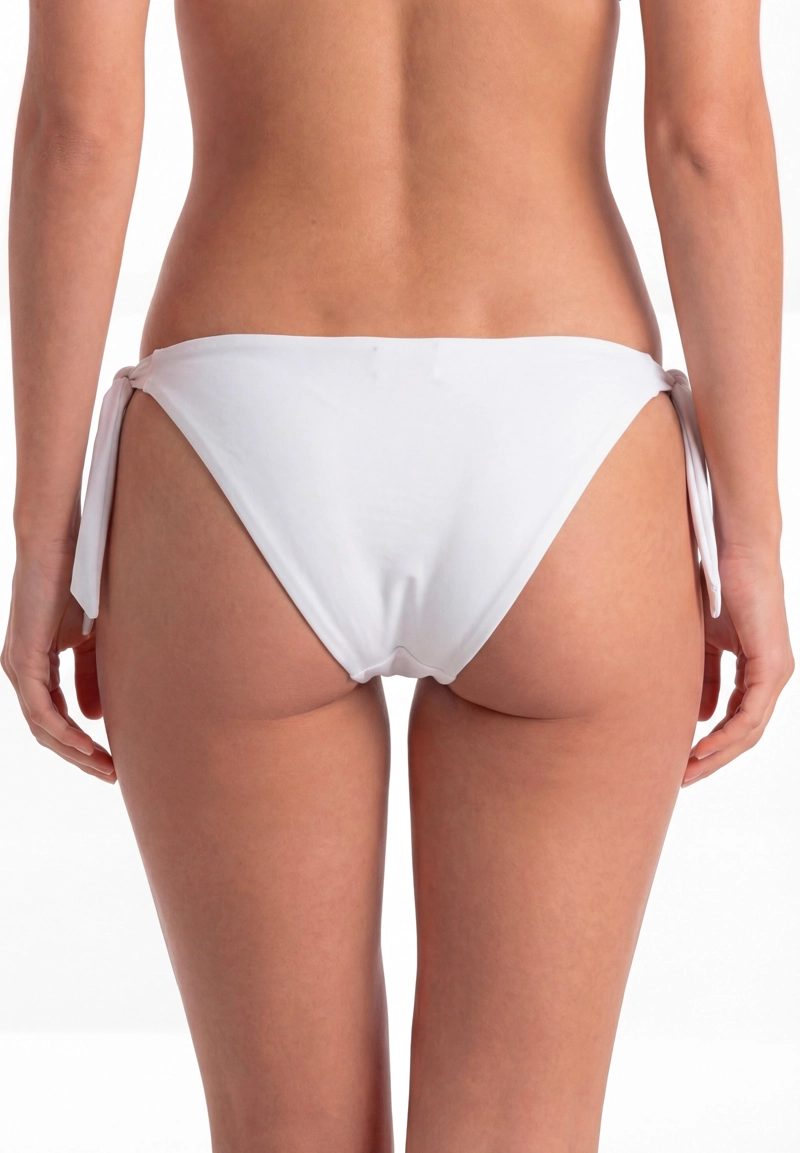 BIKINI MUJER CALZON TANGA AMARRAS BLANCO - 2