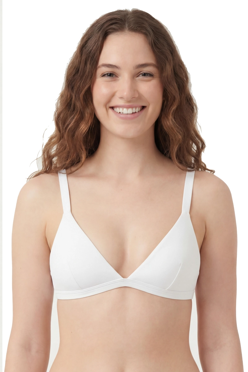 BIKINI TRIANGULO BASICO AJUSTABLE BLANCO - 1