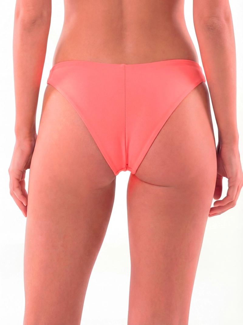 BIKINI MUJER CALZON TANGA LATERALES DELGADOS CORAL - 2