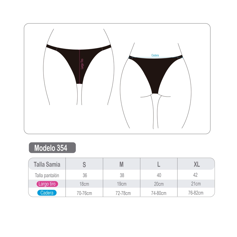 BIKINI MUJER CALZON TANGA LATERALES DELGADOS CORAL - 3