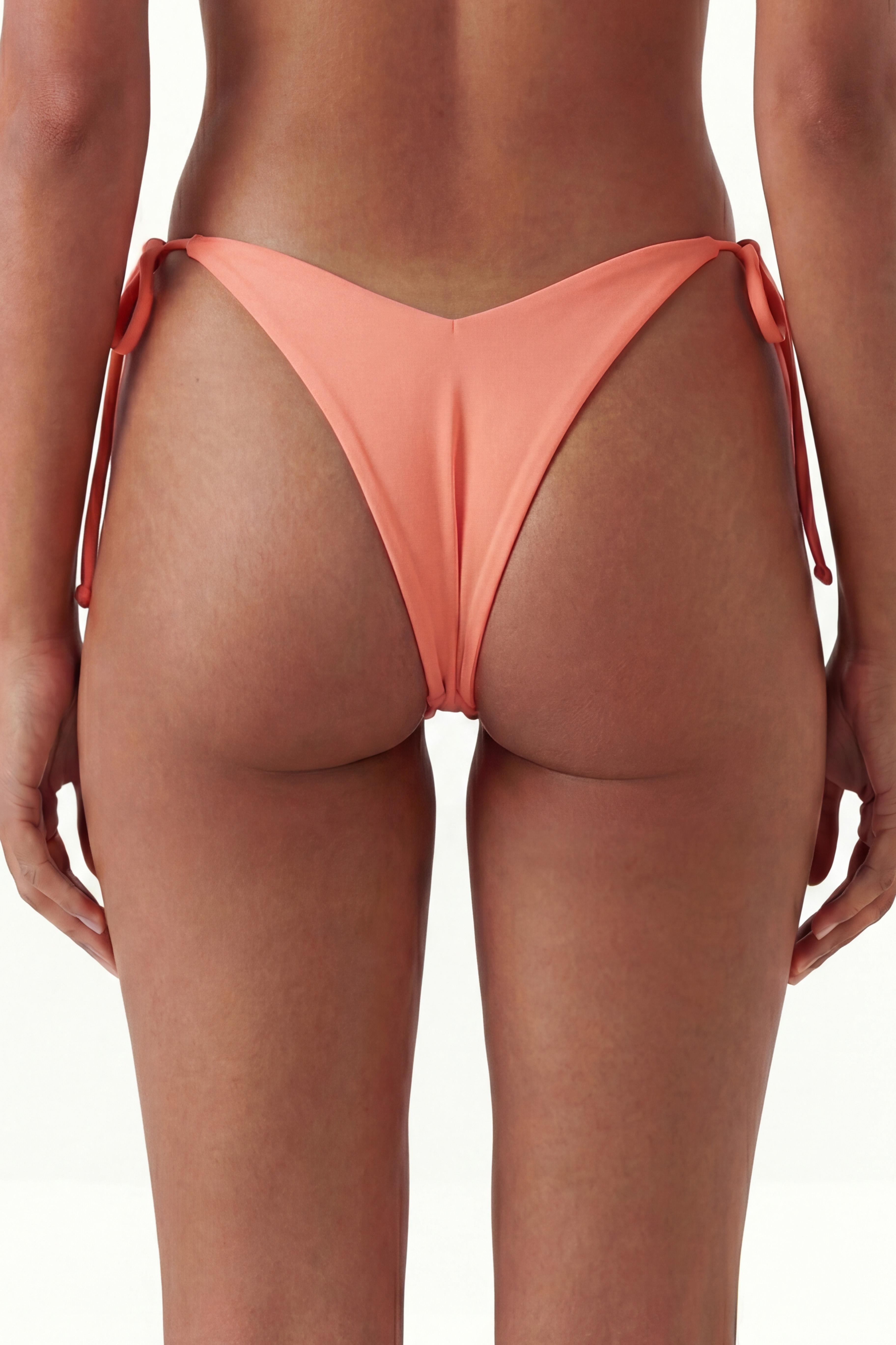 BIKINI COLALES CON AMARRAS CORAL - 2