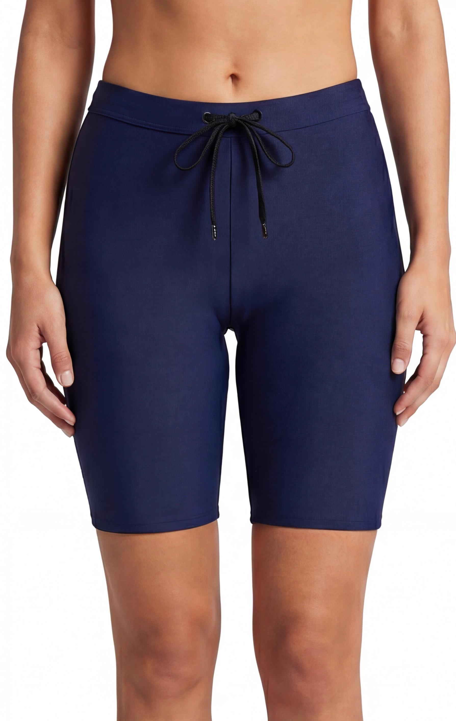 TRAJE DE BAÑO UNISEX CALZA BIKER BASICA AZUL MARINO - 1