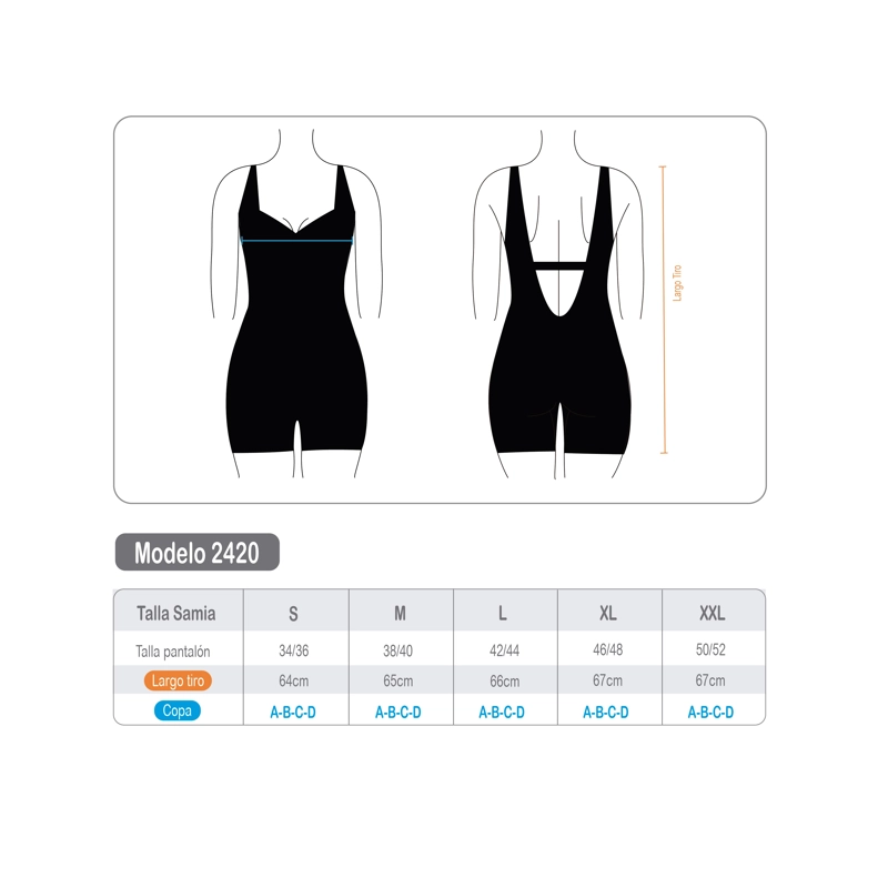 TRAJE DE BAÑO MUJER NATACION PIERNA CORTA ELASTICO AZUL - 3