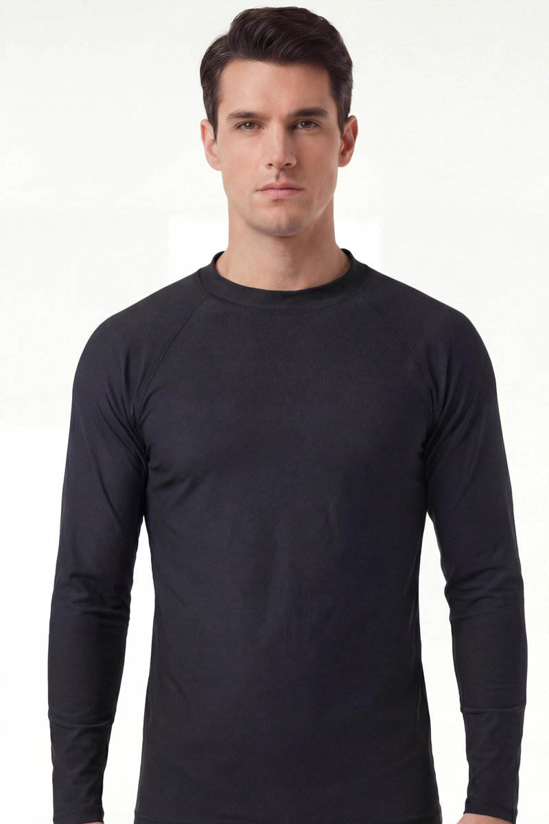 POLERA HOMBRE PROTECCION UV NEGRO - 1