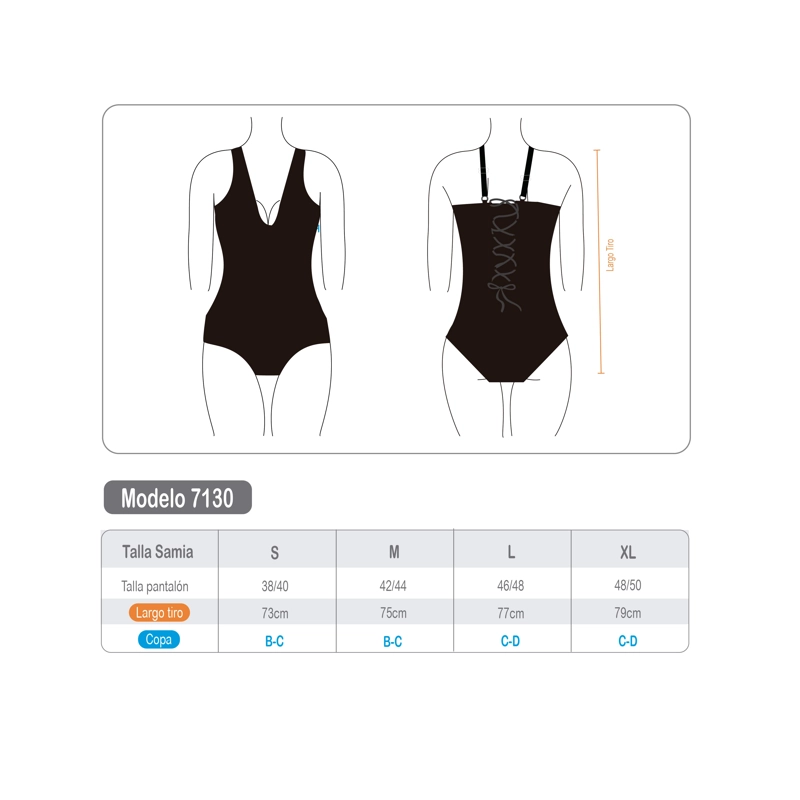 TRAJE DE BAÑO REDUCTOR AJUSTABLE ROJO - 3