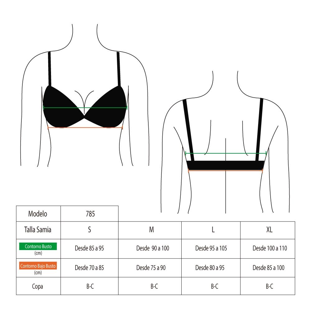 BIKINI TRIANGULO CON VUELOS ESTAMPADO CORAL - 3